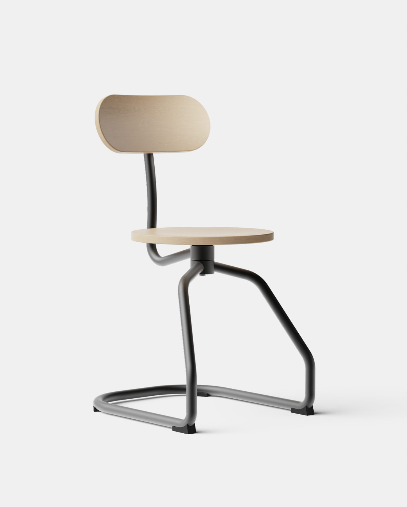 chair product industrial design ecal Stéfanie Kay design active sitting wood metal back pain comfortable