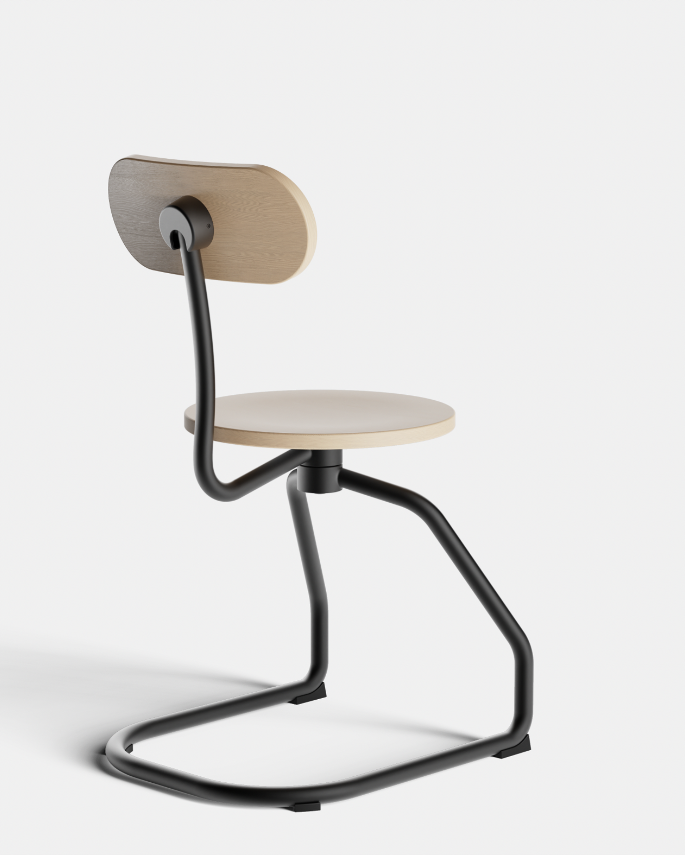 chair product industrial design ecal Stéfanie Kay design active sitting wood metal back pain comfortable