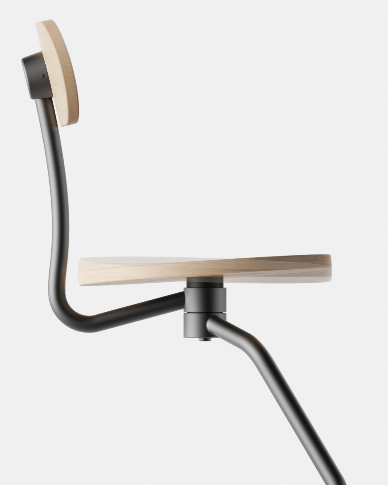 chair product industrial design ecal Stéfanie Kay design active sitting wood metal back pain comfortable