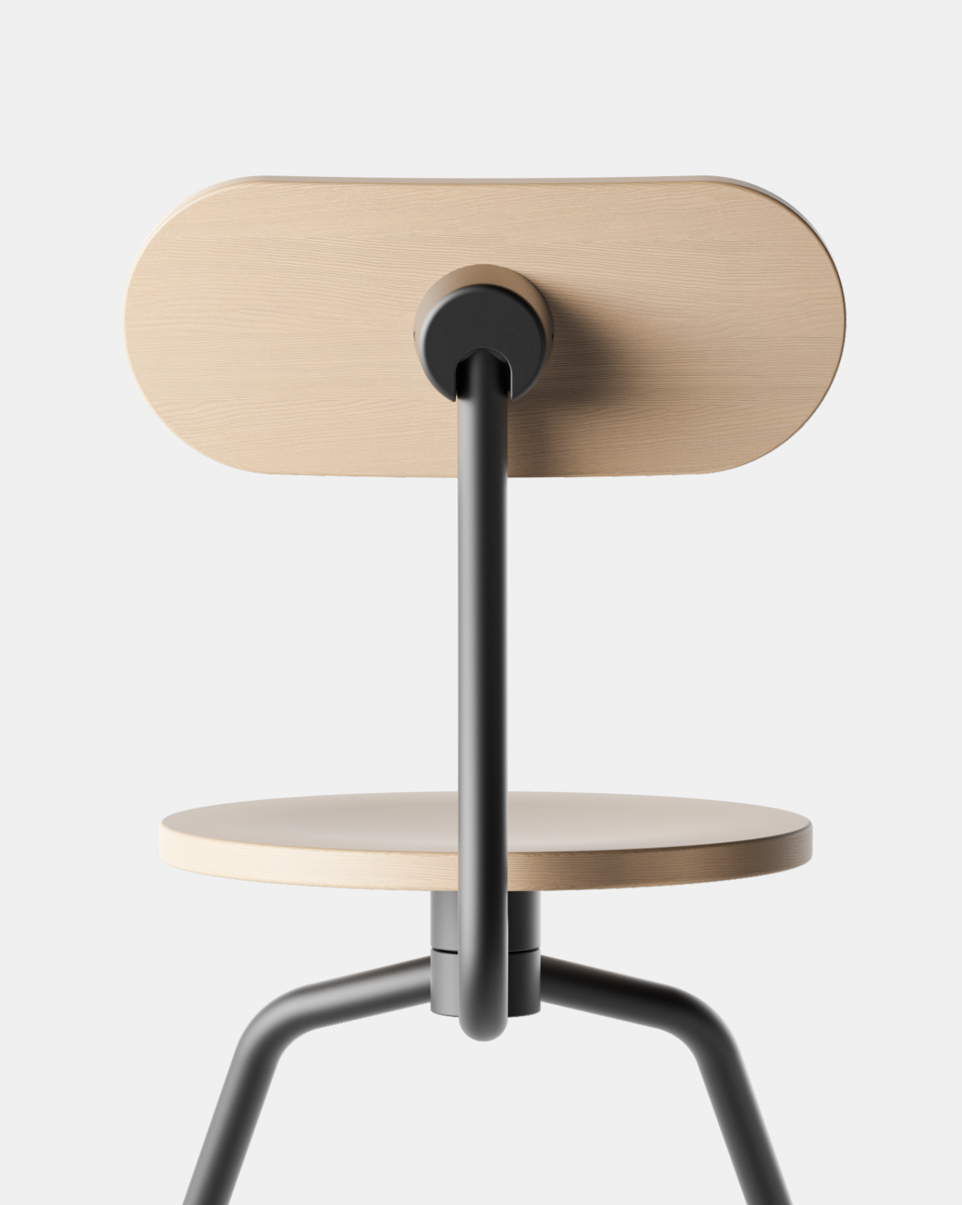 chair product industrial design ecal Stéfanie Kay design active sitting wood metal back pain comfortable