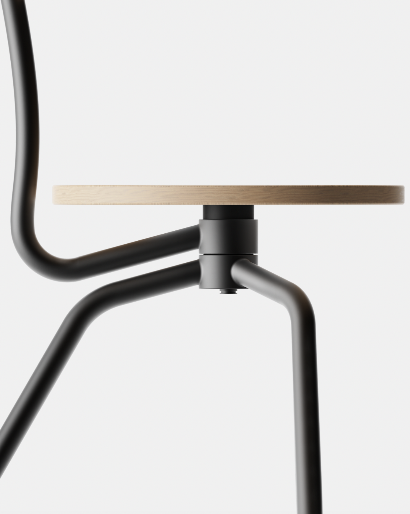 chair product industrial design ecal Stéfanie Kay design active sitting wood metal back pain comfortable